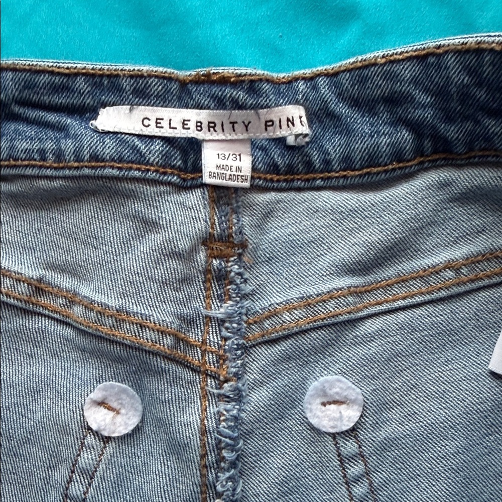 Celebrity Pink Dark Blue High-Rise Denim Shorts - Picture 4 of 6